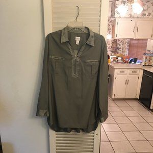 Chicos 3 Olive Blouse Tunic